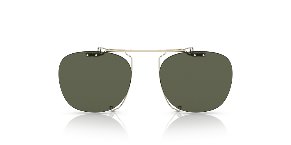 Oliver Peoples Finley 1993 Clip con montura Oro y lentes Verde - El 7