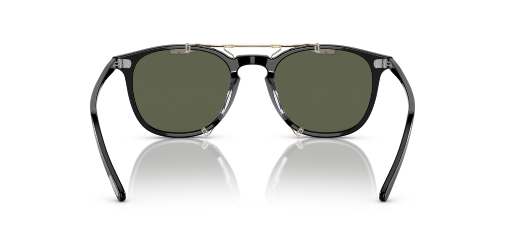 Oliver Peoples Finley 1993 Clip con montura Oro y lentes Verde - El 6