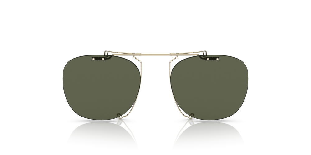 Oliver Peoples Finley 1993 Clip con montura Oro y lentes Verde - El 1