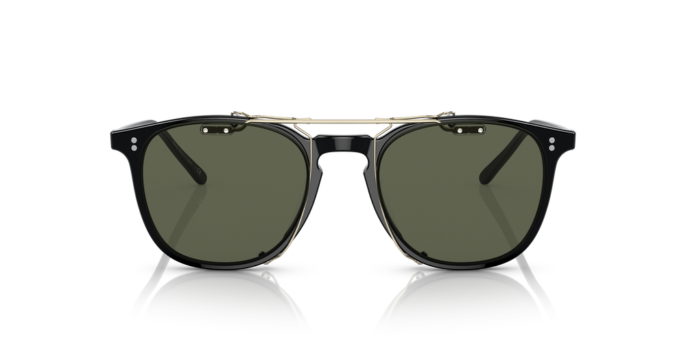 Oliver Peoples Finley 1993 Clip con montura Oro y lentes Verde - El 3
