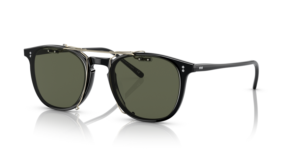 Oliver Peoples Finley 1993 Clip with Gold frame and Green lenses - image 2