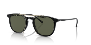 Oliver Peoples Finley 1993 Clip with Gold frame and Green lenses - image 2