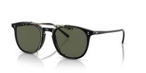 Oliver Peoples Finley 1993 Clip con montatura Oro e lenti  Verde - L'immagine 2