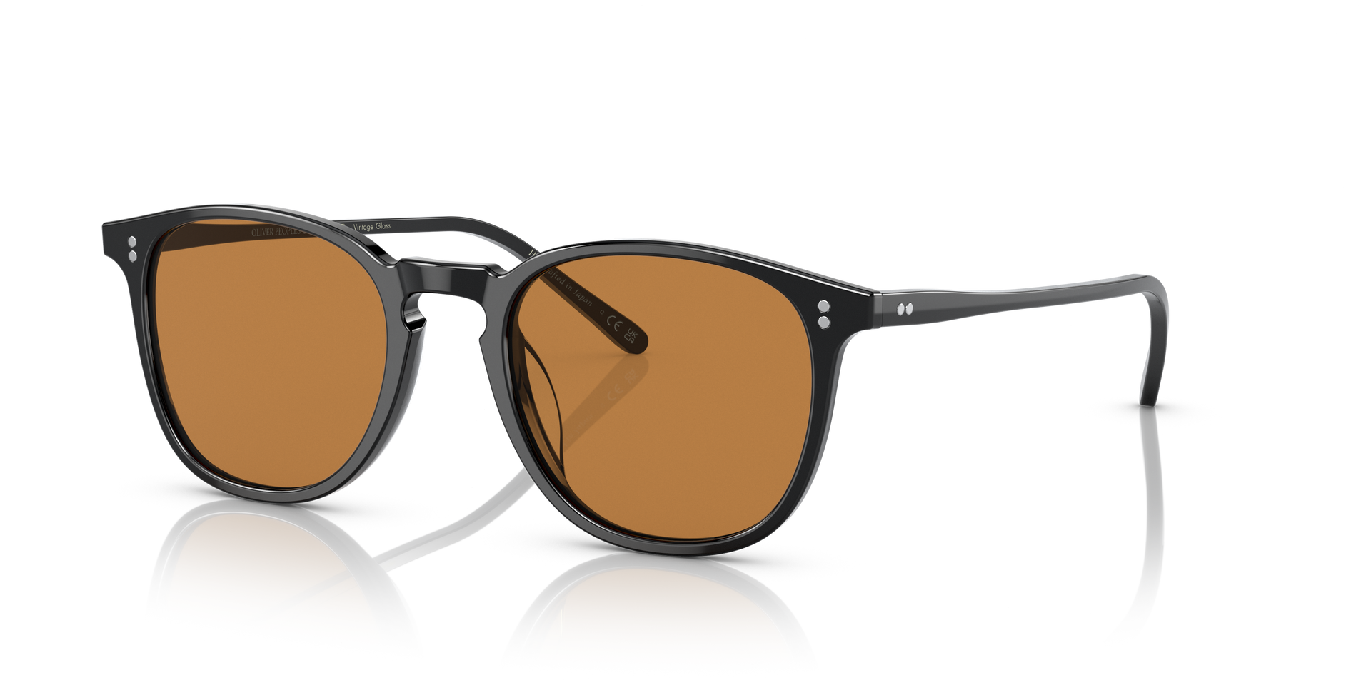 Oliver Peoples Finley 1993 Sun with Black frame and Cognac lenses