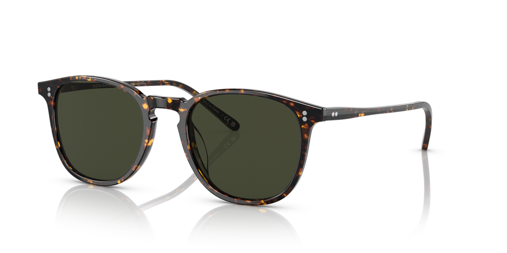 Oliver Peoples Finley Esq. Sun with Amber frame and Regal Blue