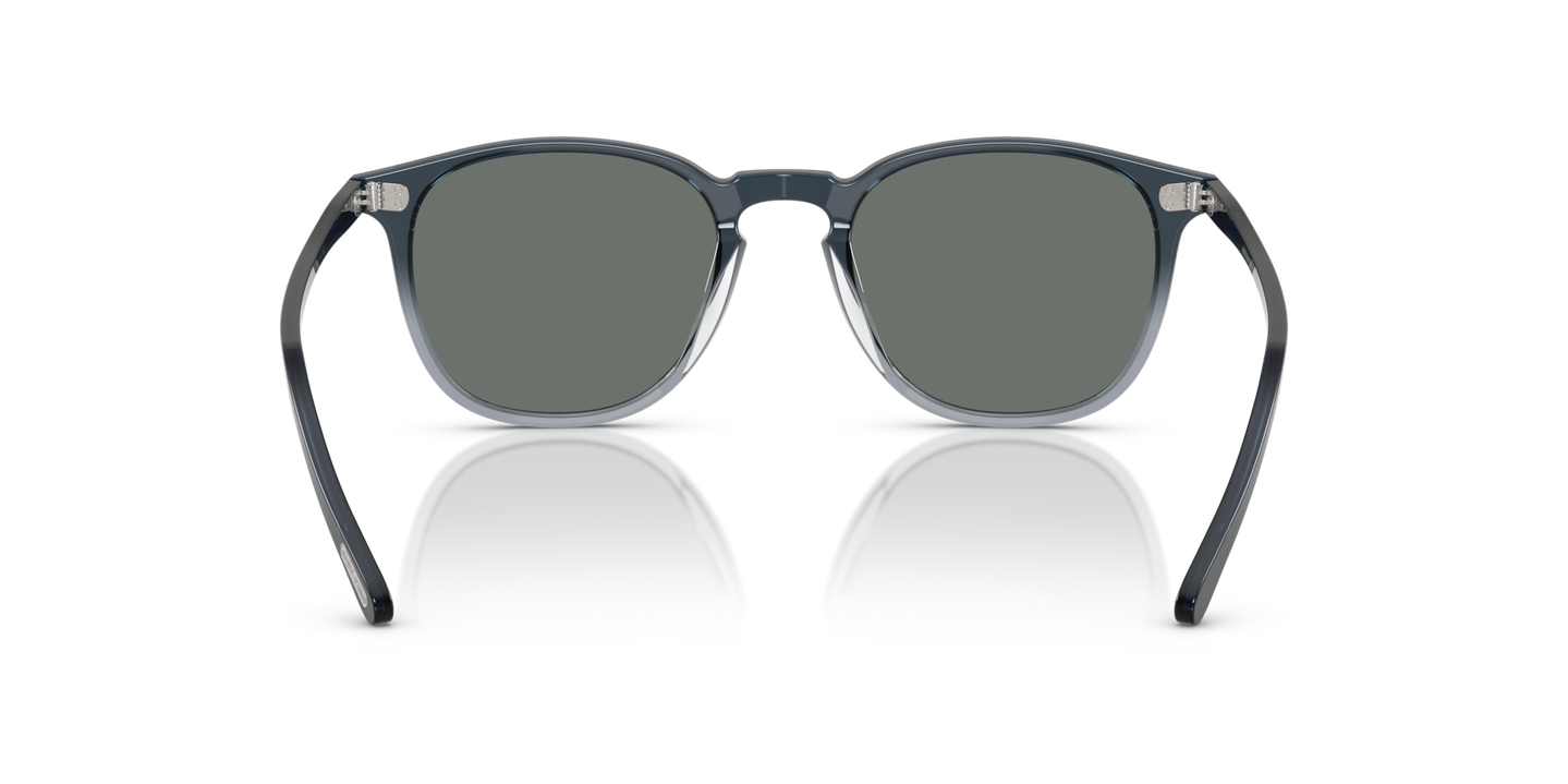 Oliver Peoples Finley 1993 Sun with Twilight Gradient frame and Blue lenses - Image Nosepads