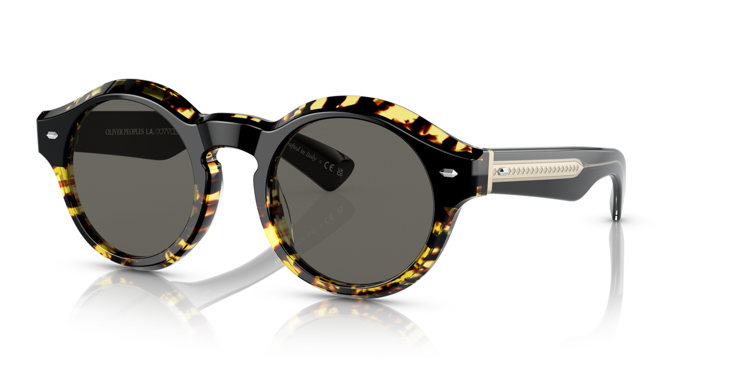 Oliver Peoples Cassavet with Black/DTBK Gradient frame and Grey lenses - Image Plaque