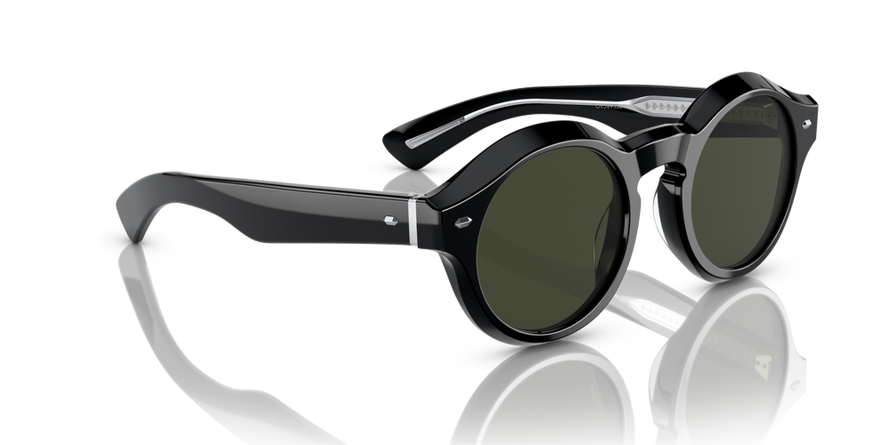 Oliver Peoples Cassavet avec une monture Noir et des verres Vert - L'image 3