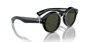 Oliver Peoples Cassavet avec une monture Noir et des verres Vert - L'image 3