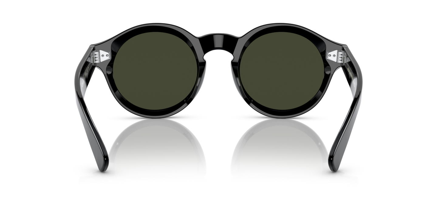 Oliver Peoples Cassavet with Black frame and Green lenses - Image Nosepads