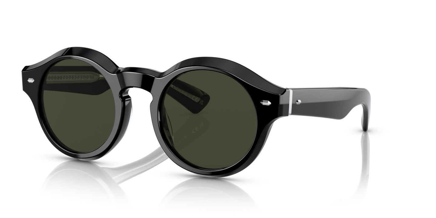 Oliver Peoples Cassavet with Black frame and Green lenses - Image Plaque