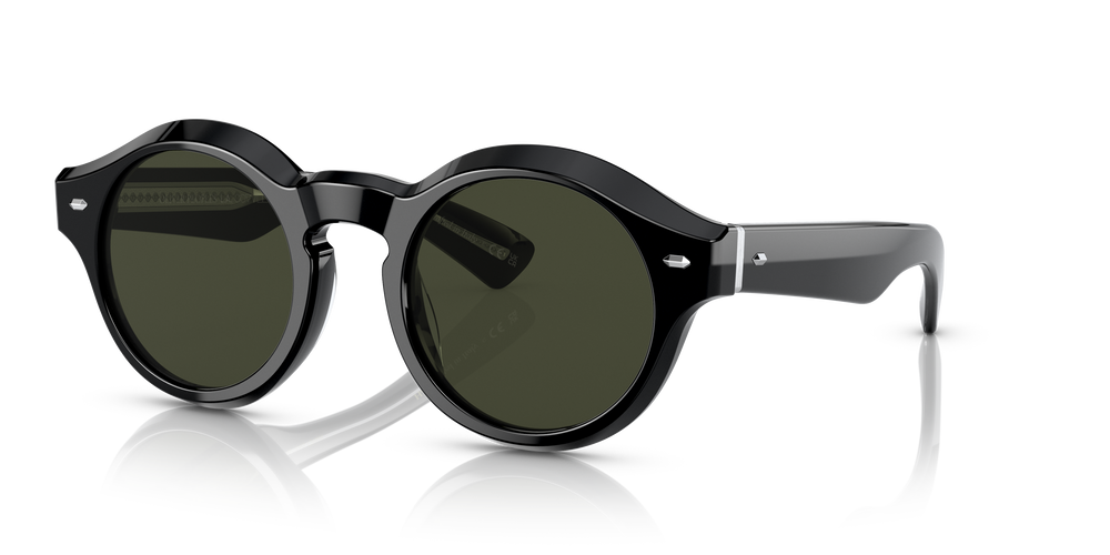 Oliver Peoples Cassavet avec une monture Noir et des verres Vert - L'image 2