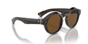 Oliver Peoples Cassavet avec une monture Walnut Tortoise et des verres Brun - L'image 3