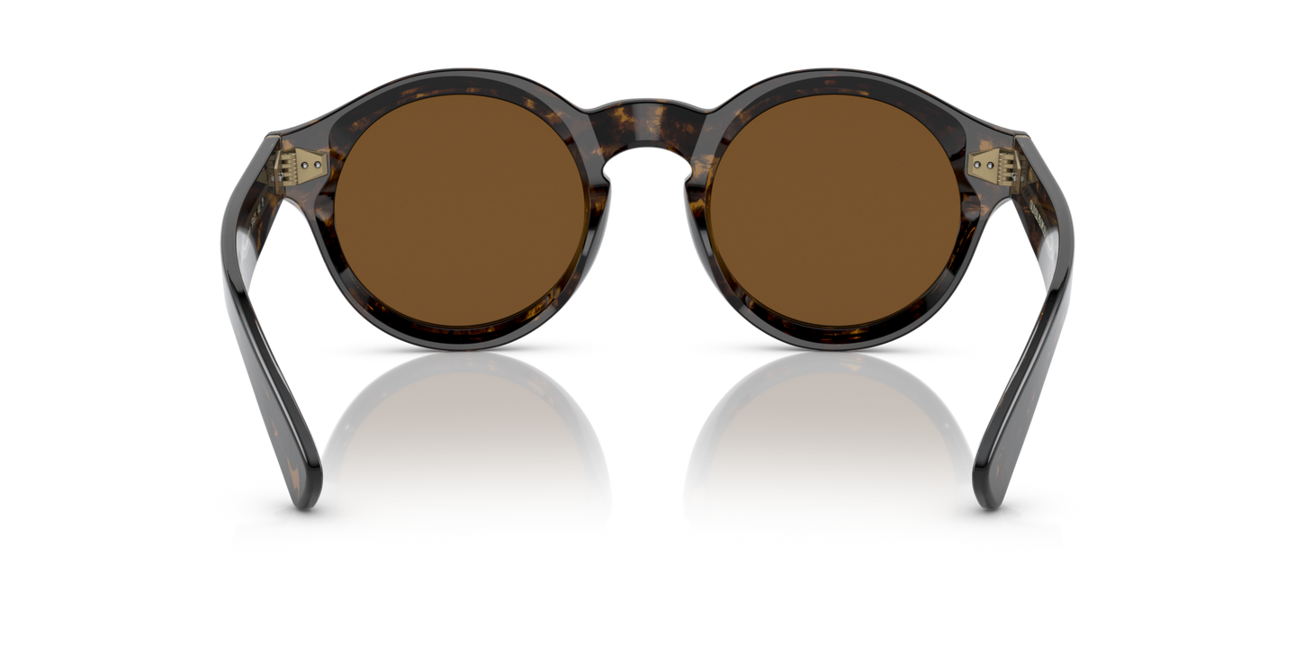 Oliver Peoples Cassavet with Walnut Tortoise frame and Brown lenses - Image Nosepads