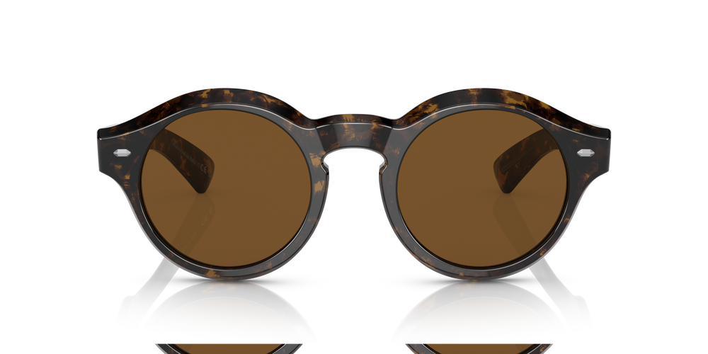 Oliver Peoples Cassavet avec une monture Walnut Tortoise et des verres Brun - L'image 2