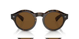 Oliver Peoples Cassavet avec une monture Walnut Tortoise et des verres Brun - L'image 2