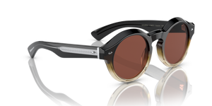 Oliver Peoples Cassavet avec une monture Kona dégradé et des verres Rouge - L'image 3