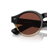 Oliver Peoples Cassavet avec une monture Kona dégradé et des verres Rouge - Variant