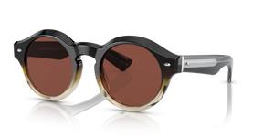 Oliver Peoples Cassavet avec une monture Kona dégradé et des verres Rouge - L'image 1