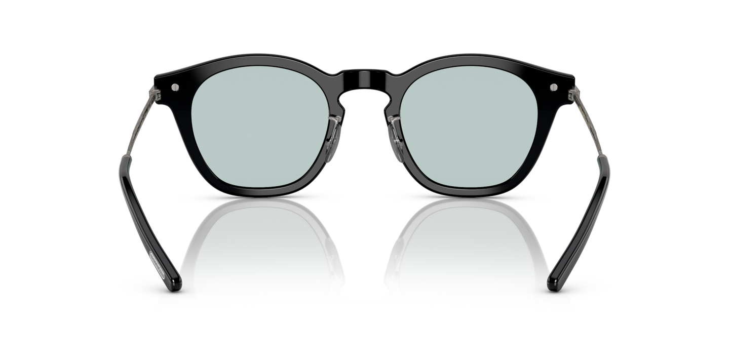 Oliver Peoples Len avec monture Noir/Étain - Image Plaquettes de nez