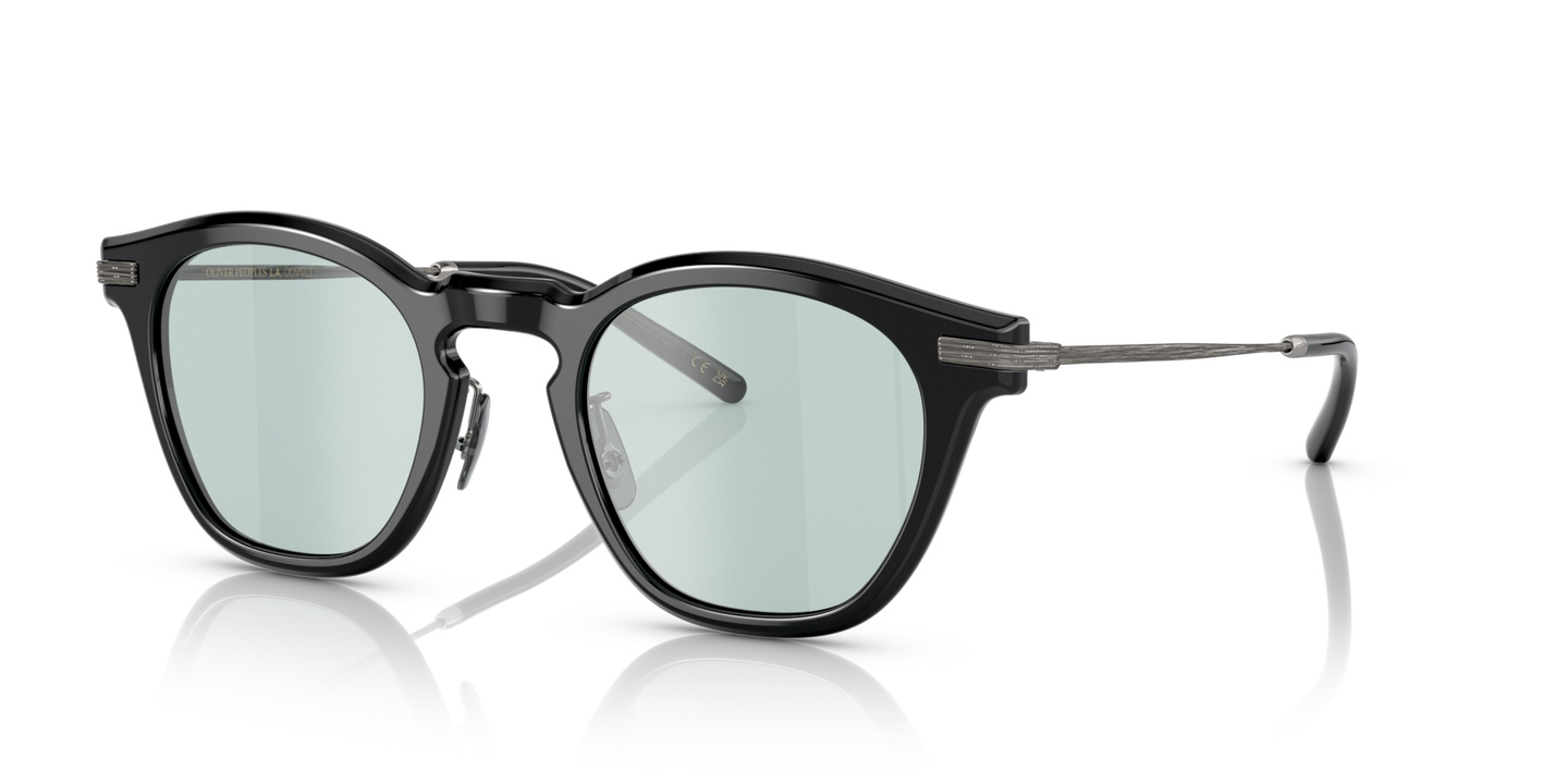 Oliver Peoples Len avec monture Noir/Étain - Image Embouts de branche