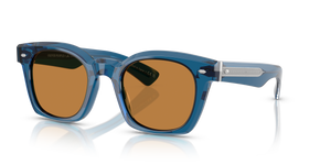 Oliver Peoples Merceaux 18K with Tetsukon Blue frame and Brown lenses - image 1