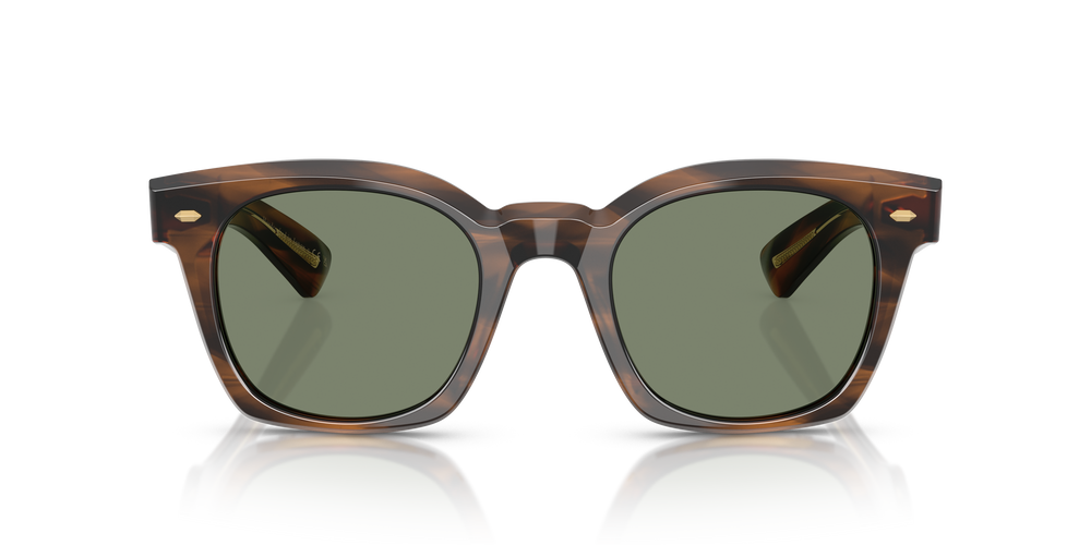 Sie Oliver Peoples Merceaux 18K mit Barchan Gestell und Grün Gläsern - Das Bild 2