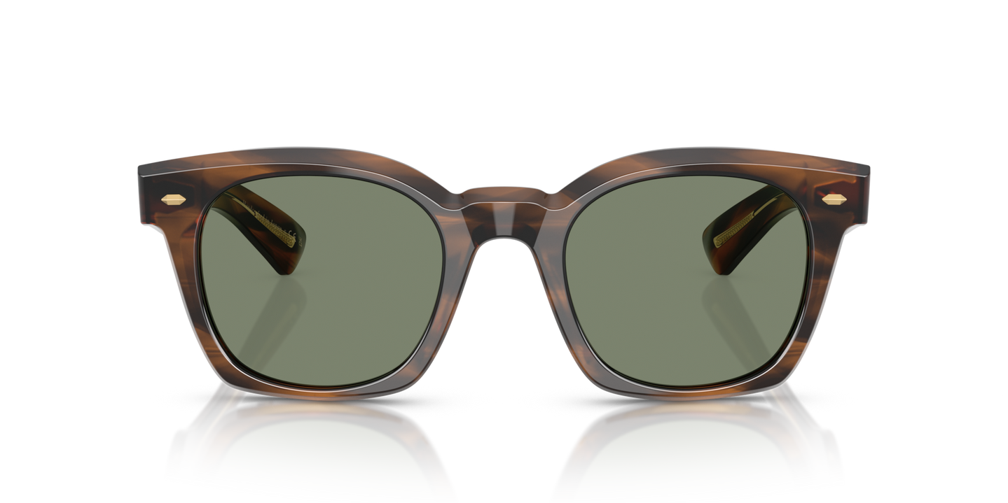 Oliver Peoples Merceaux 18K with Barchan frame and Green lenses - Image Lenses