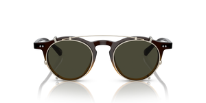 Oliver Peoples OP-13 Clip with Gold frame and Green lenses - image 4