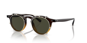 Oliver Peoples OP-13 Clip with Gold frame and Green lenses - image 3