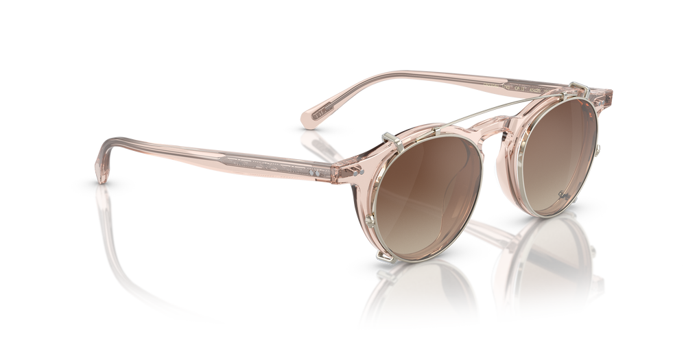 Oliver Peoples OP-13 Clip avec une monture Or et des verres Brun - L'image 5