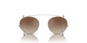 Oliver Peoples OP-13 Clip avec une monture Or et des verres Brun - L'image 8