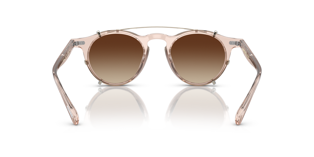 Oliver Peoples OP-13 Clip avec une monture Or et des verres Brun - L'image 7