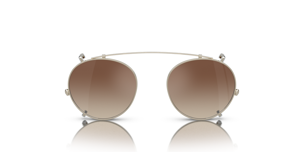 Oliver Peoples OP-13 Clip avec une monture Or et des verres Brun - L'image 2