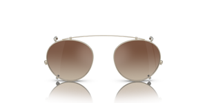 Oliver Peoples OP-13 Clip avec une monture Or et des verres Brun - L'image 2