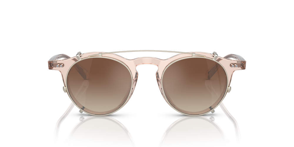 Oliver Peoples OP-13 Clip avec une monture Or et des verres Brun - L'image 4