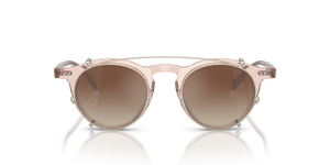 Oliver Peoples OP-13 Clip avec une monture Or et des verres Brun - L'image 4