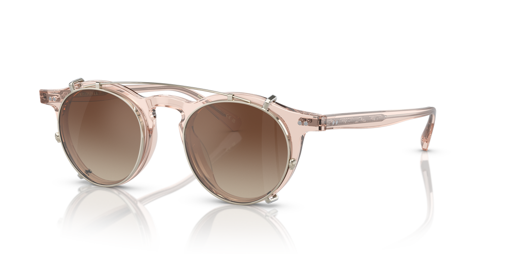 Oliver Peoples OP-13 Clip avec une monture Or et des verres Brun - L'image 3
