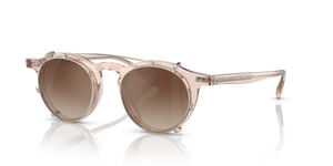 Oliver Peoples OP-13 Clip avec une monture Or et des verres Brun - L'image 3