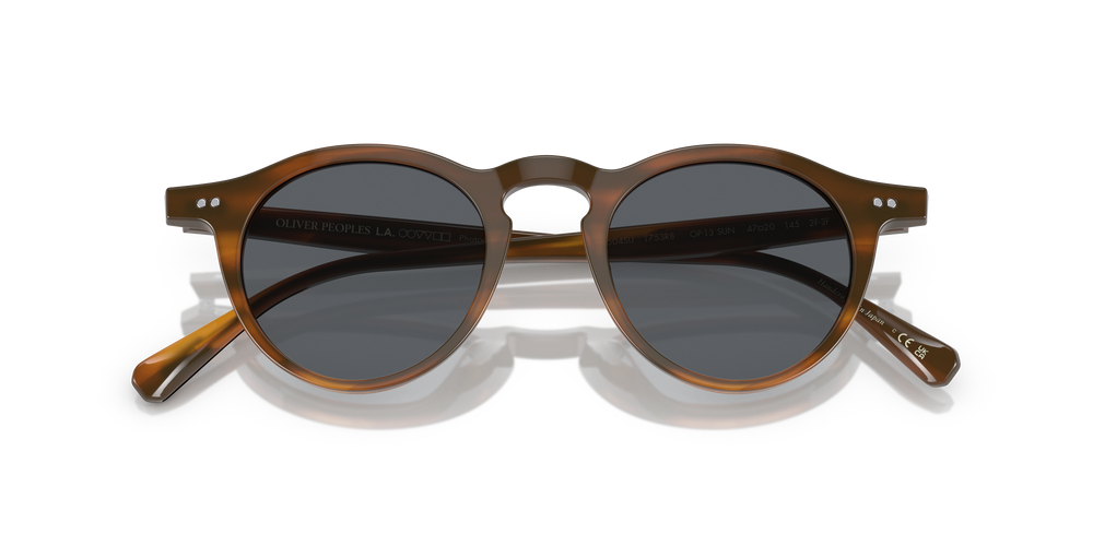 Oliver Peoples OP-13 Sun with Sycamore frame and Blue lenses - Image 6