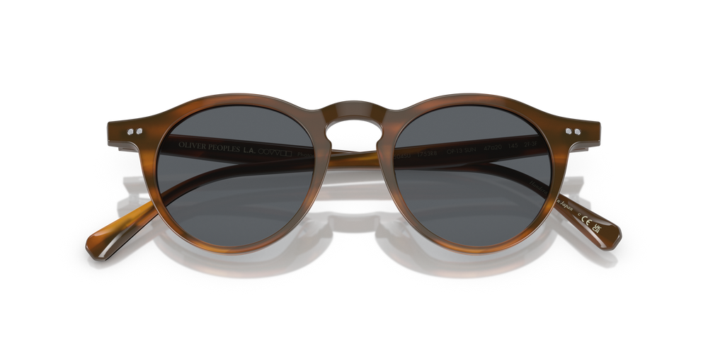 Sie Oliver Peoples OP-13 Sun mit Sycamore Gestell und Blau Gläsern - bild 6