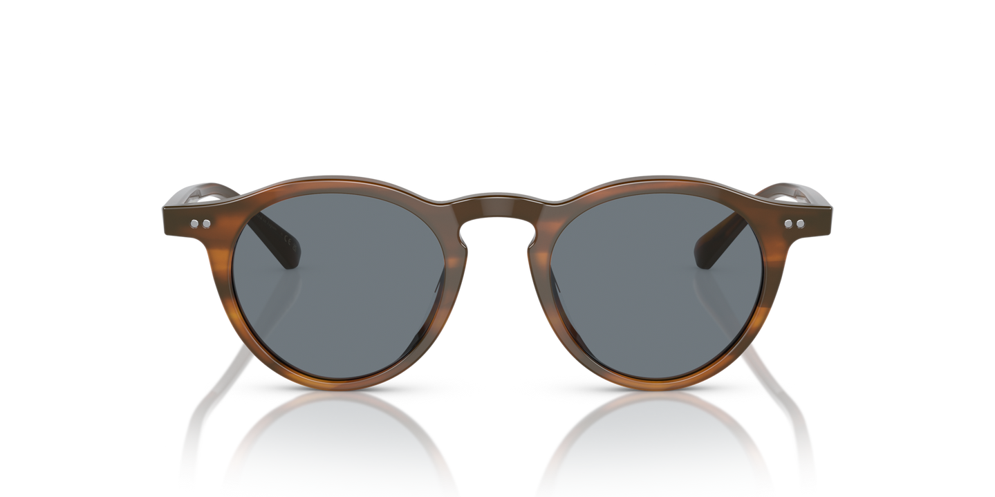 Sie Oliver Peoples OP-13 Sun mit Sycamore Gestell und Blau Gläsern - Bild Material