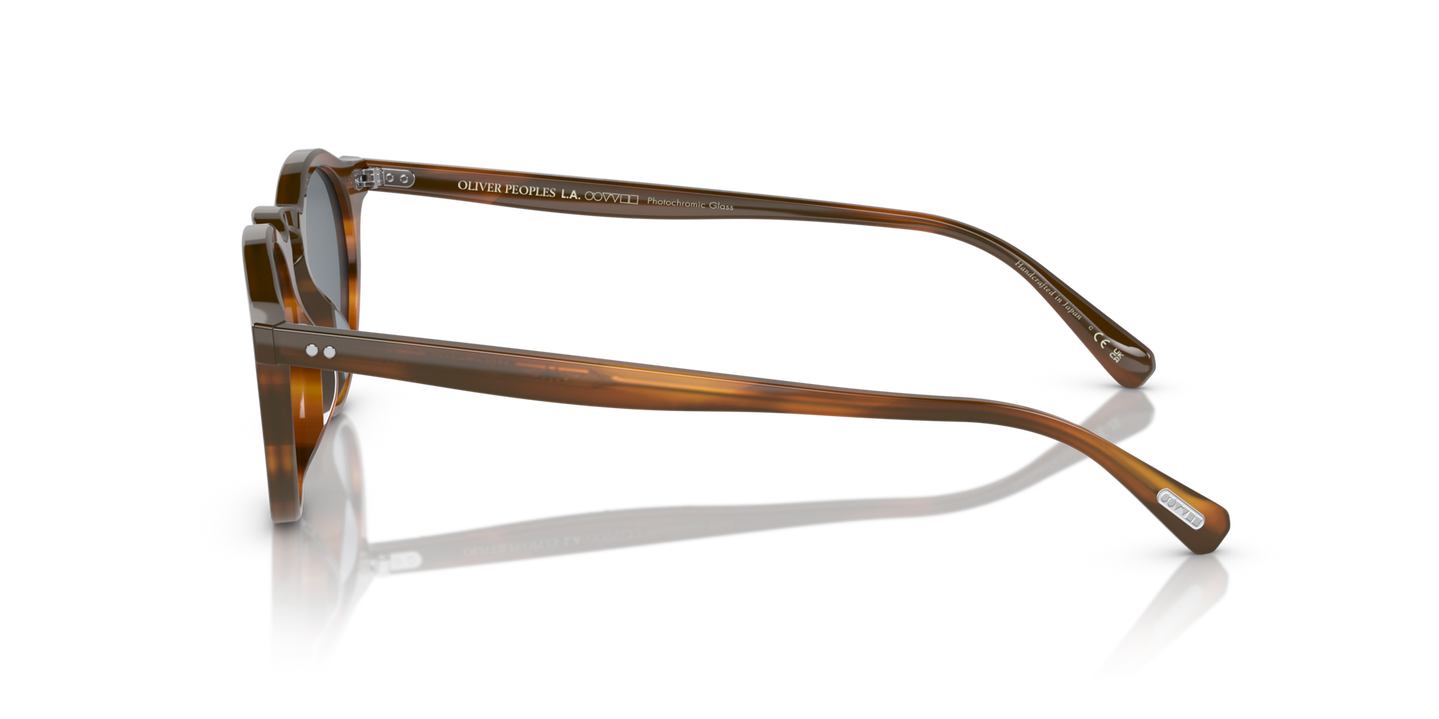 Sie Oliver Peoples OP-13 Sun mit Sycamore Gestell und Blau Gläsern - Bild Stifte