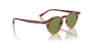 Oliver Peoples OP-13 Sun with Dark Amber Gradient frame and Green lenses - image 3
