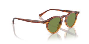 Oliver Peoples OP-13 Sun con montatura Dark Amber Gradient e lenti  Verde - L'immagine 3