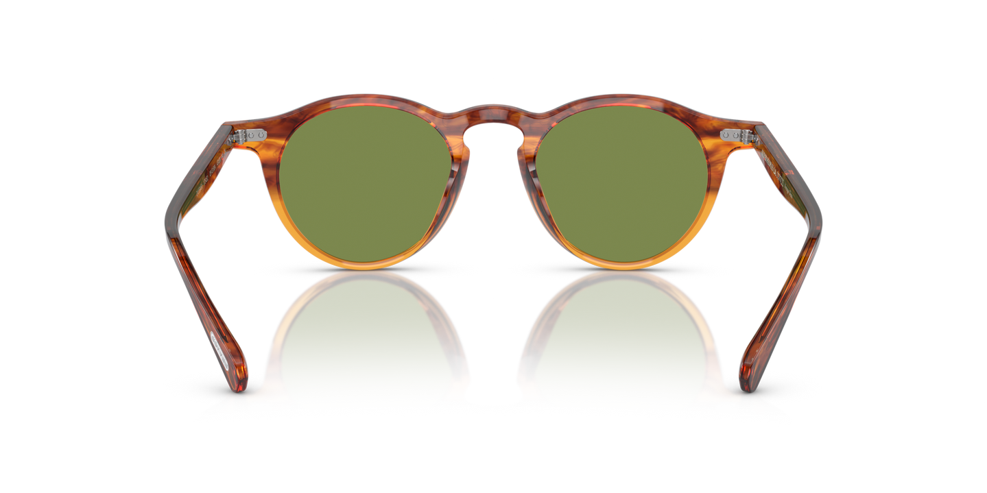 Oliver Peoples OP-13 Sun、Dark Amber Gradientフレーム、グリーンレンズ - 画像 ノーズパッド