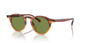 Oliver Peoples OP-13 Sun con montatura Dark Amber Gradient e lenti  Verde - L'immagine 1