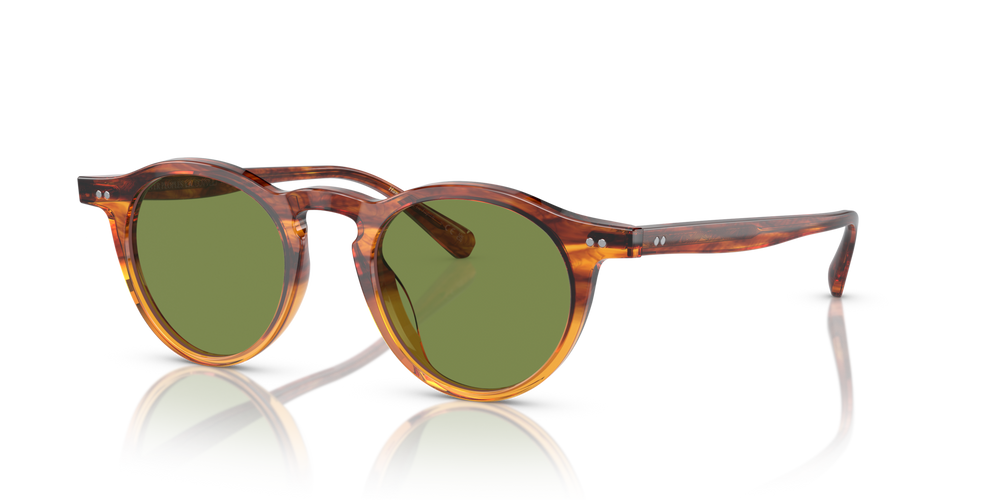 Oliver Peoples OP-13 Sun con montatura Dark Amber Gradient e lenti  Verde - immagine 2