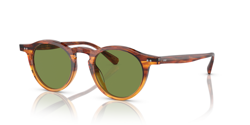 Oliver Peoples OP-13 Sun with Dark Amber Gradient frame and Green lenses - Image 3