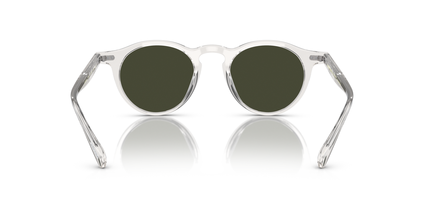 Oliver Peoples OP-13 Sun with Gravel frame and Green lenses - Image Nosepads